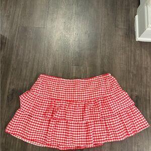 Target Red Checkered Mini Skirt